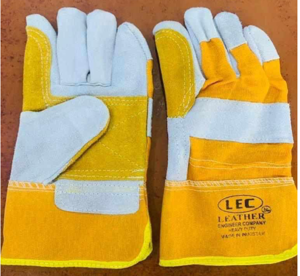 Double Palm Heavy Duty Leather Gloves For Work 12 Pairs by Supplytent.com
