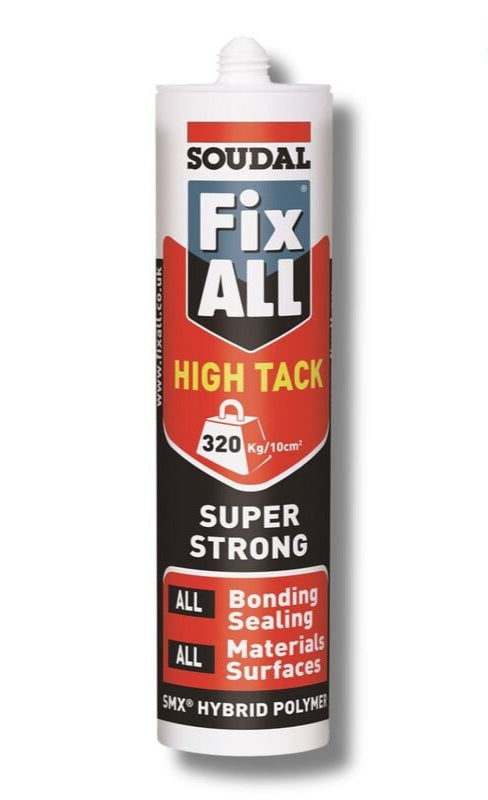 Fix All High Tack - 290ml cartidge, 12 pcs box (Made in Belgium) by Supplytent.com