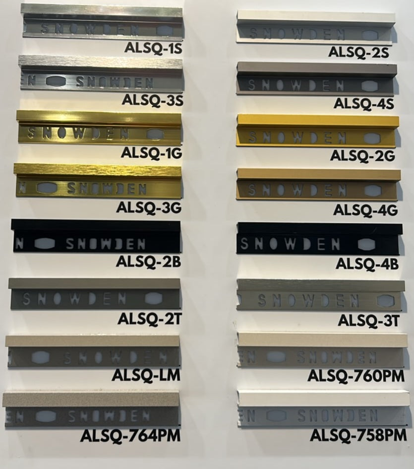 Aluminium Square Tile Edging Profile ALSQ – 2.5m Tile Edge Trim ( 12mm)