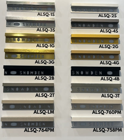 Aluminium Square Tile Edging Profile ALSQ – 2.5m Tile Edge Trim ( 12mm)