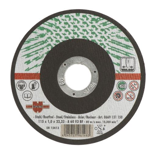 Cutting disc for stainless steel ARTICLE ID- 0669131150 BOX-100PCS by Supplytent.com