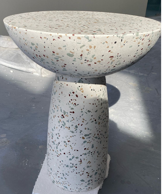 Cementitous Terrazzo coffee table -round by Supplytent.com