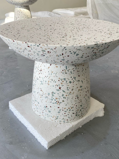 Cementitous Terrazzo coffee table -round by Supplytent.com
