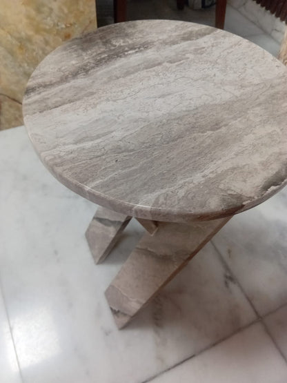 Marble side table Diameter 35 cm by Supplytent.com