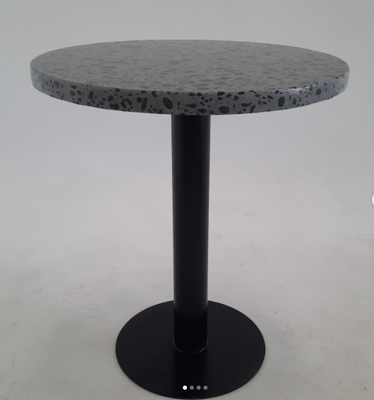 terrazzo coffee table with Base MS steel coated by Supplytent.com