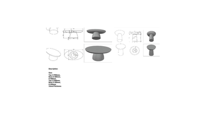 Cementitous Terrazzo coffee table -round by Supplytent.com