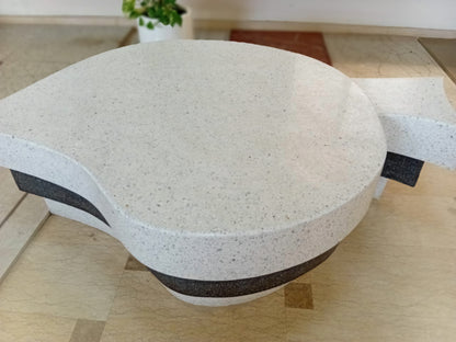 3 Layer Terrazzo Table Asymmetric Modern Design Collection by Supplytent.com