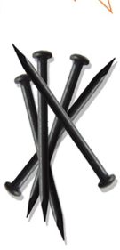 Black hardened masonary steel nails- Brand Power, 32 - 35 pcs in pkt, single carton by Supplytent.com