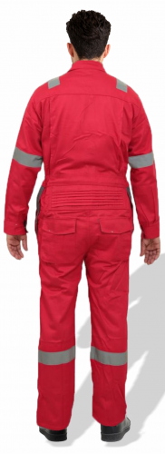 RED + GRAY DOHA COVERALL PRIME CAPTAIN Size: S/M/L/XL/2XL/3XL/4XL