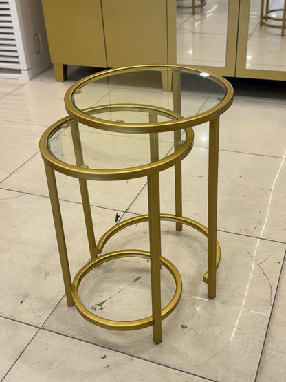 Round steel frame side table, color: Black, Silver, Gold by Supplytent.com