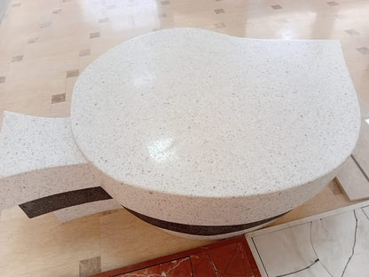 3 Layer Terrazzo Table Asymmetric Modern Design Collection by Supplytent.com