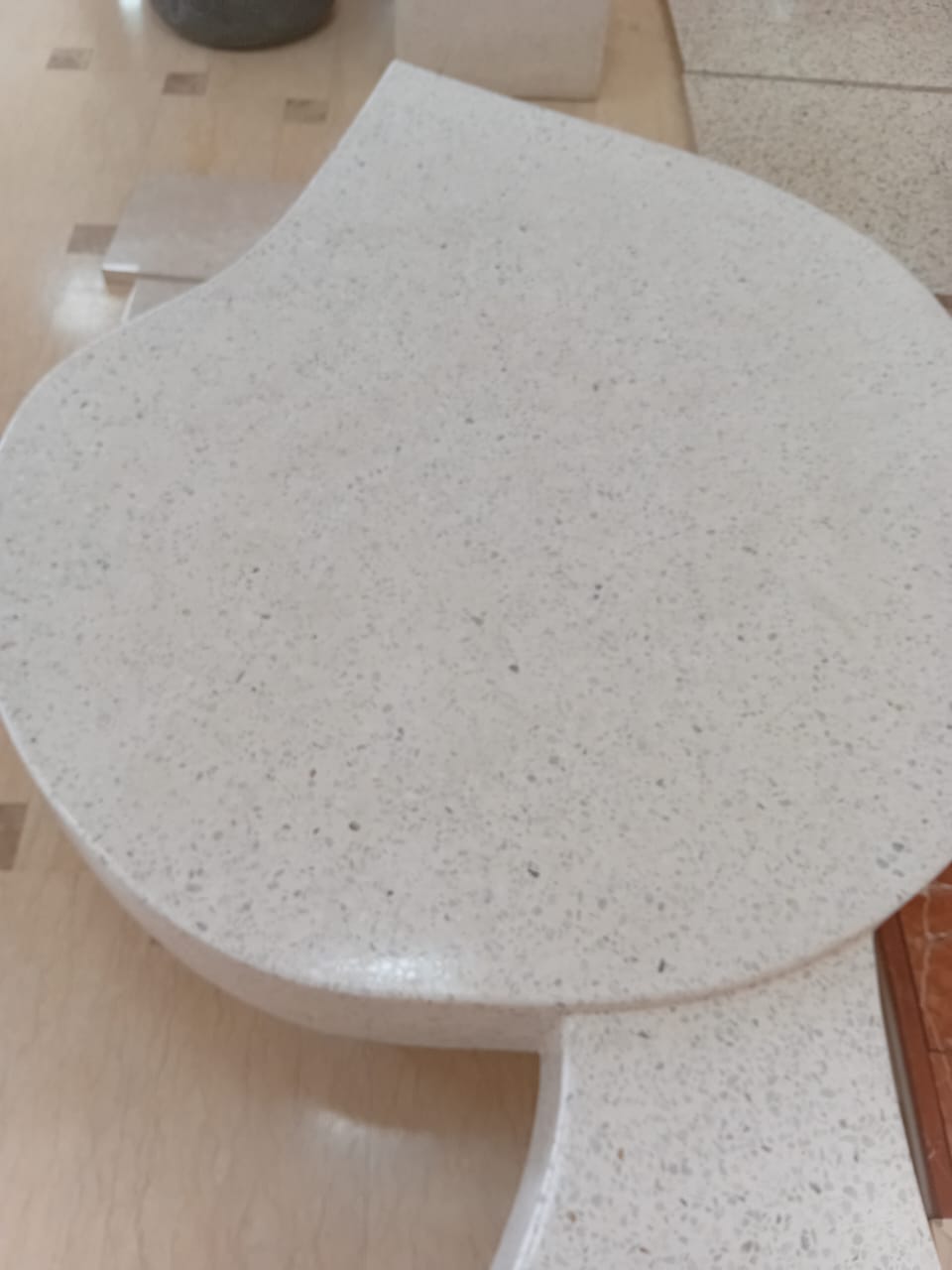 3 Layer Terrazzo Table Asymmetric Modern Design Collection by Supplytent.com